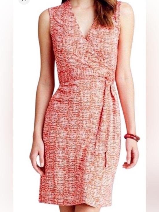 Diane Von Furstenberg Dresses & Skirts - Diane von Furstenberg New Yahzi Wrap Dress Red White Print Silk Size 2
